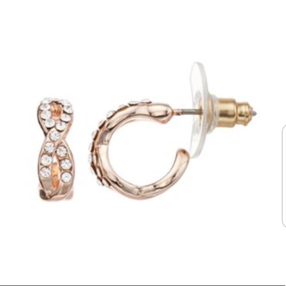 LC Lauren Conrad Twist Hoop Earrings